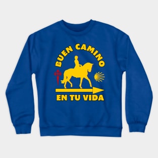 Horseback Camino de Santiago Buen Camino En Tu Vida Crewneck Sweatshirt